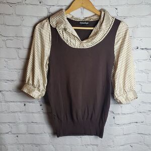 Vintage Dynashape Polkadot Blouse‎